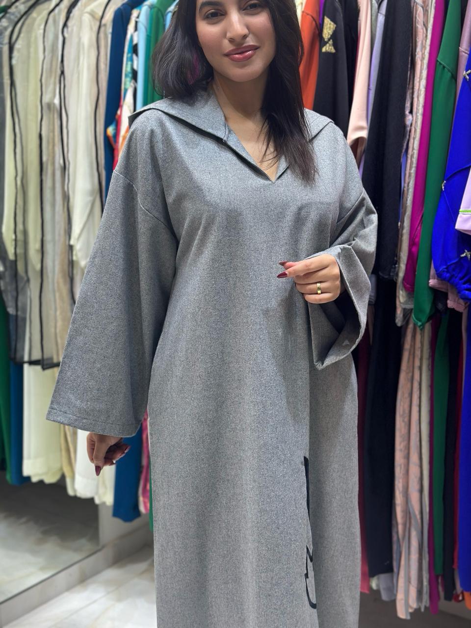 جلابة الثوب فلانيل فصالة جبلية بالجياب