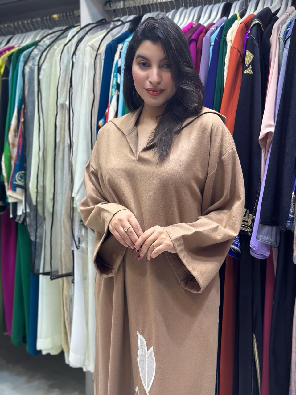 جلابة الثوب فلانيل فصالة جبلية بالجياب